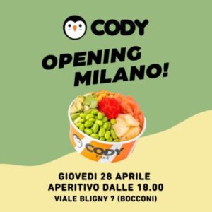 Cody apre locale pokè a Milano