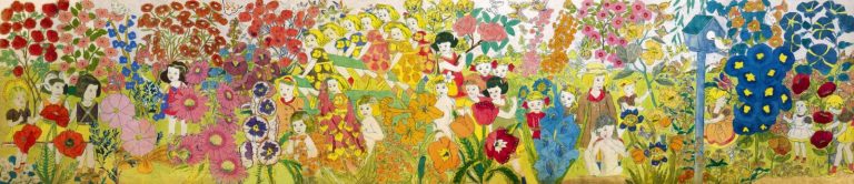 Panoramic flowers di Henry Darger